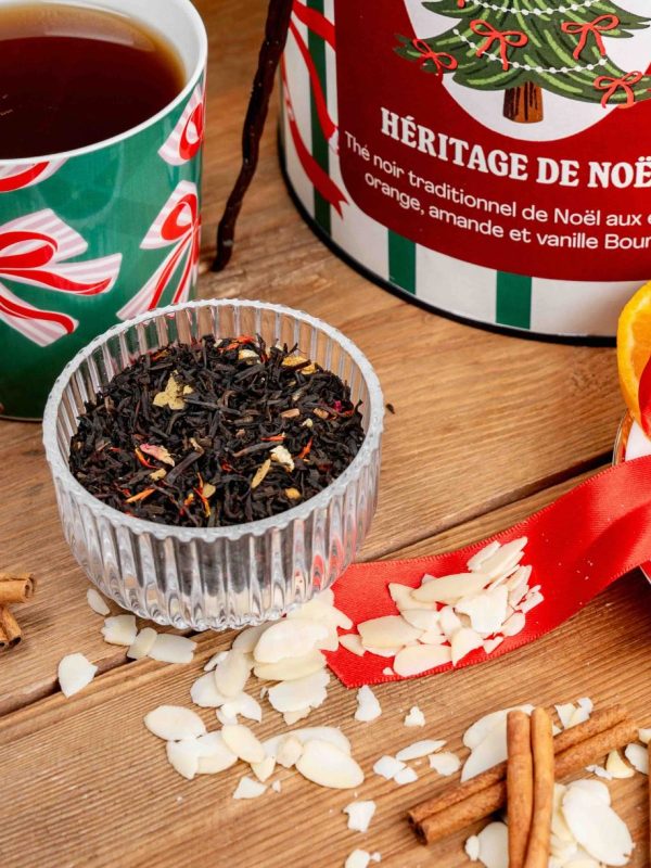 Héritage de Noël – Thé noir aux épices, orange, amande & vanille de Bourbon